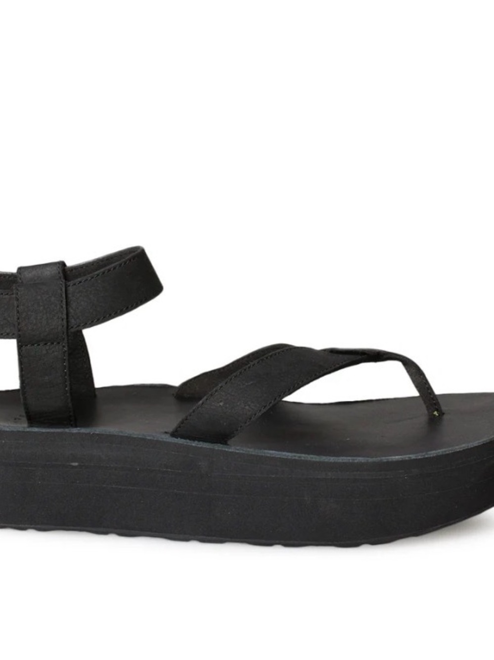 Teva Black Platform Strap Sandals